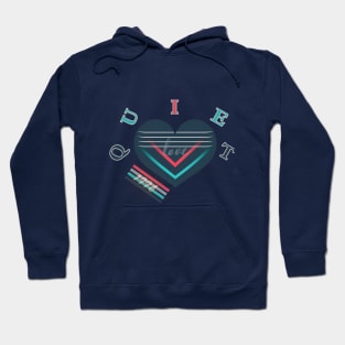 A simple graphic design of a heart, minimalistic look Hoodie